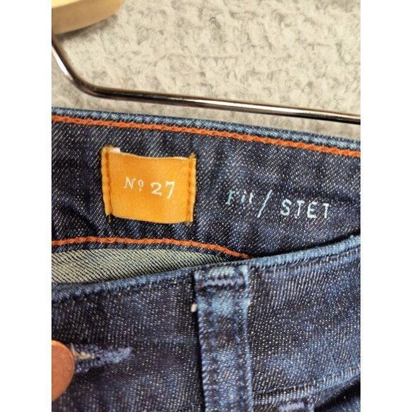 Pilcro Stet Mid-Rise Slit Hem Skinny Stretch Jeans Medium Wash Blue Size 27 - Picture 9 of 11